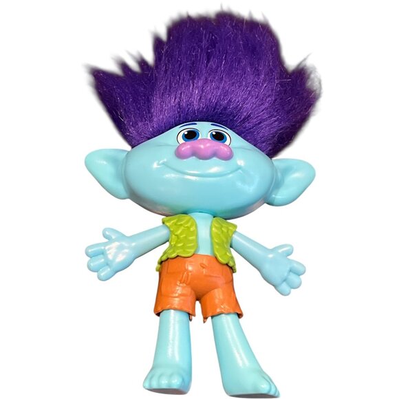 DREAMWORKS TROLLS WORLD TOUR Hasbro Toy Troll Branch Doll Purple Hair 9" Tall - Picture 1 of 3